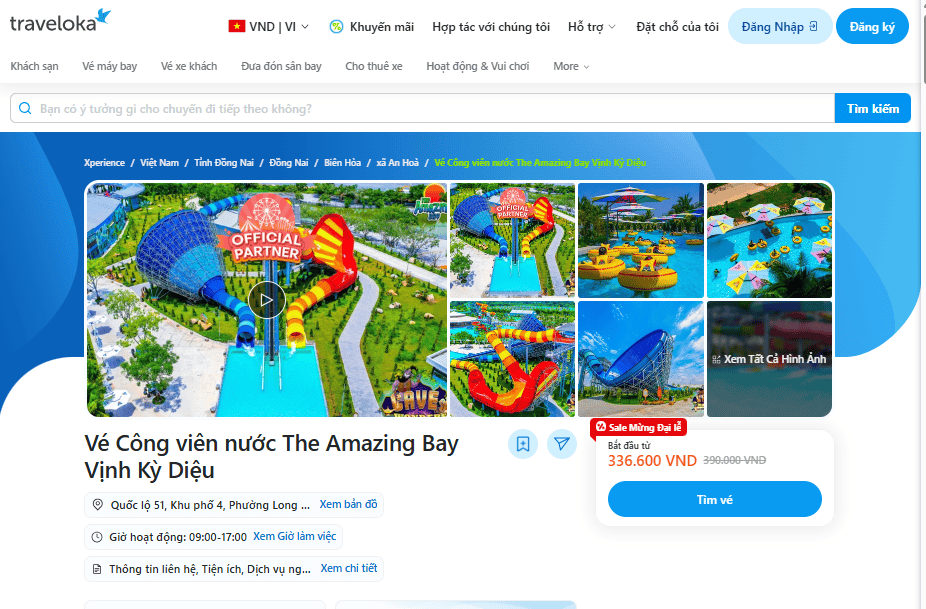 Mua vé thông qua Traveloka