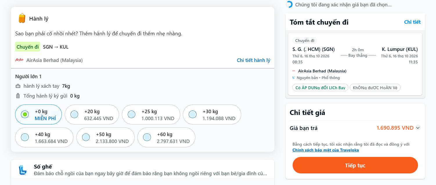 AirAsia trên Traveloka